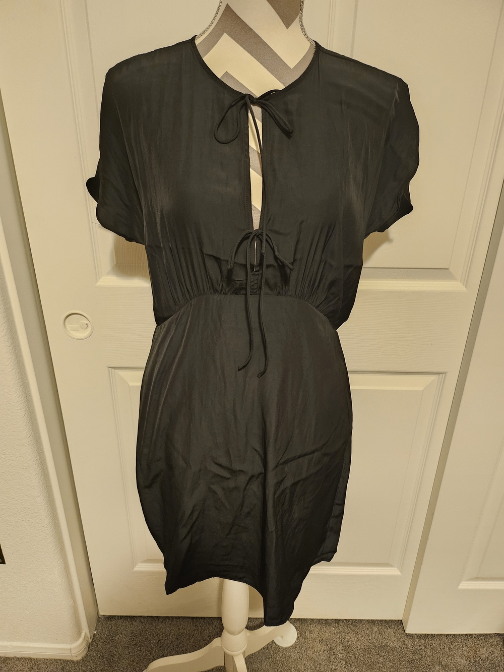 Universal Thread Black Tie-Front Mini Dress